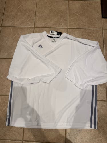 White Adidas Men's Goalie Jersey (New)