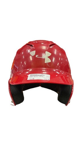 Used Under Armour HELMET Batting Helmet No Mask Red SM 11859-S000028751