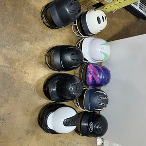 Nine Baseball/ Softball Batting Helmets w/ Masks