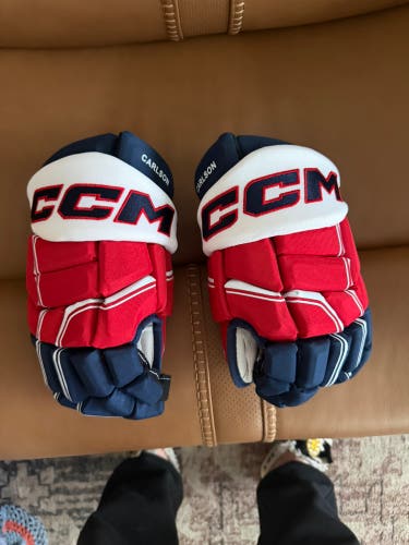 John Carlson capitals CCM HGQL Gloves 14" Pro Stock (New)
