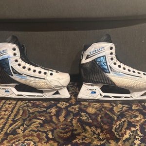 True SVH Pro Two Piece Hockey Goalie Skates Regular Width Pro Stock 11 (Used)