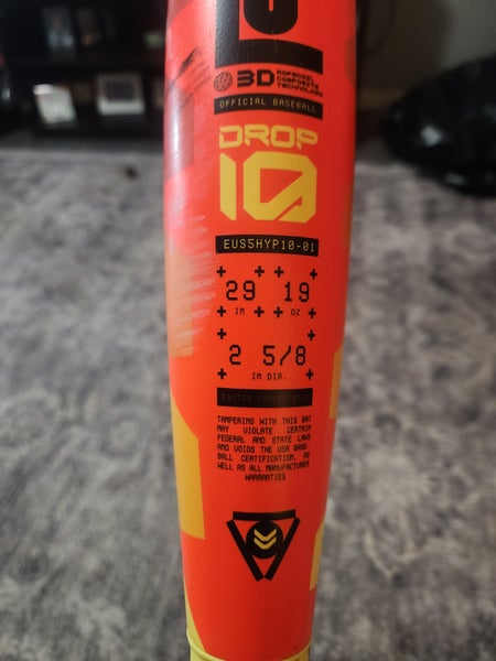 2025 Easton Hype Fire Composite USABat Certified Bat (-10) 19 oz 29" (Used)