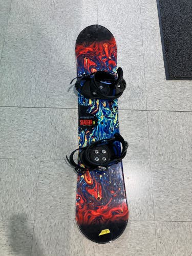 M3 Stagger Jr Snowboard With Bindings Directional Twin 130 cm (Used)