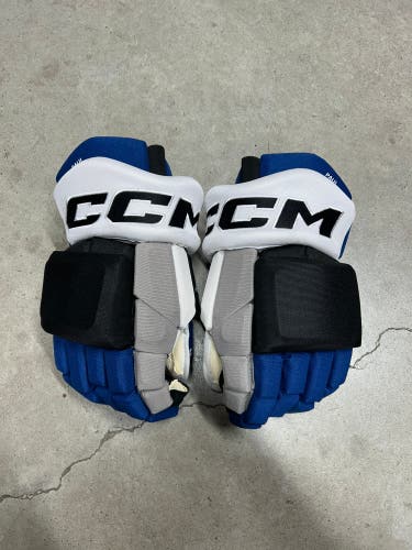 15” CCM Pro Custom Tampa Bay Lightning Reverse Retro Nick Paul Pro Gloves Pro Stock (New) NHL