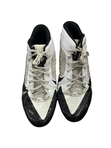 Used Nike ALPHA PRO Adult FB Cleats Black And White Senior 14 11613-S000178104