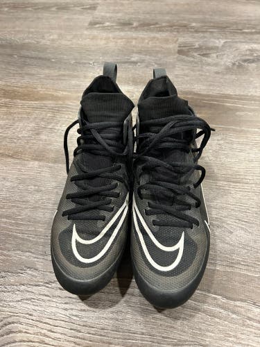 Nike Alpha Huarache 8 Elite LAX Lacrosse Cleats Black size 8