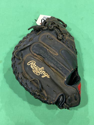 Used Rawlings Renegade Right Hand Throw Catcher's Baseball Glove 32.5"