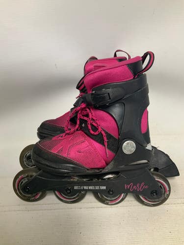 Used K2 MARLEE 1-5 Junior Rec Fitness Skates Black Adjustable 11823-S000037497
