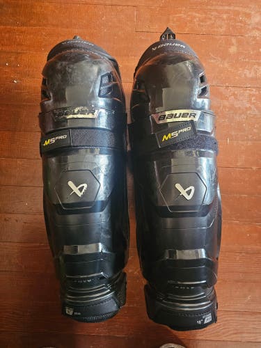 Senior Bauer Supreme M5 Pro 15" Shin Pads (Used)