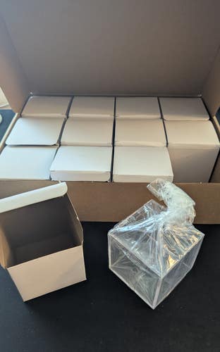 Premium Pro Baseball Display Cubes with Ball Cradle LOT 12 Cases - UV Protected