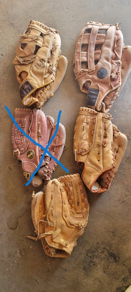 4 baseball glove bundle please read description