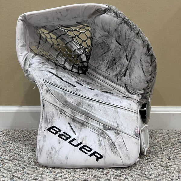 Bauer Vapor X5 Pro Senior Goalie Catch Glove (white/silver) - Regular Hand
