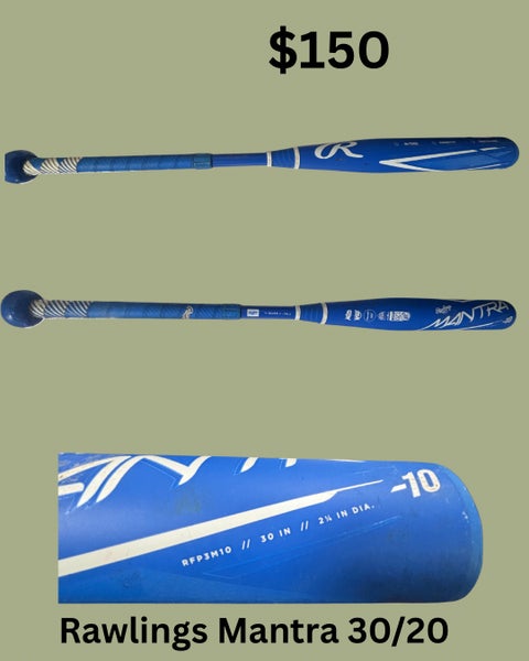 2023 Rawlings Mantra Composite Bat (-10) 20 oz 30" (Used)