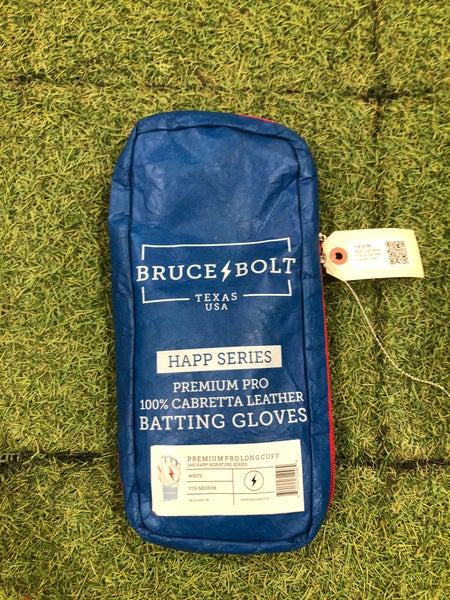 White Youth Medium Bruce Bolt Batting Gloves (Used)