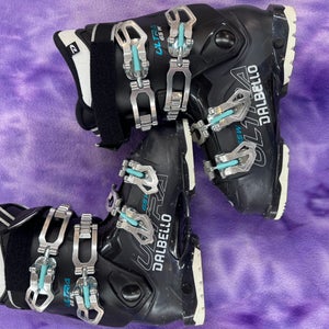 Mondo 24 & 24.5 Kid's Dalbello Veloce Ultra 65 Ski Boots Soft Flex (Used)