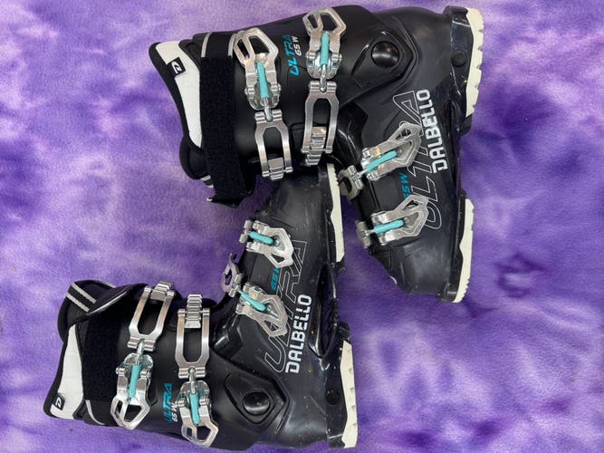 Mondo 24 & 24.5 Kid's Dalbello Veloce Ultra 65 Ski Boots Soft Flex (Used)