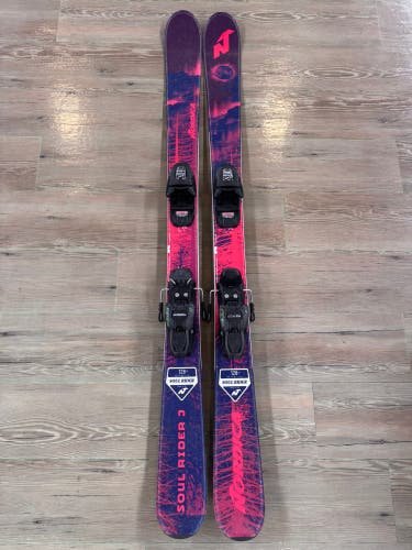 Kid's Nordica Soul Rider 128 cm Skis With Bindings (Used)