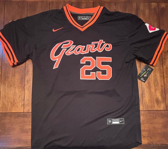 Barry Bonds San Francisco Giants Black Pull-Over Jersey Size XL NWT