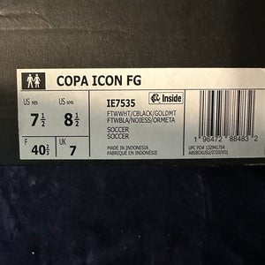 White Unisex Size M 7.5 (W 8.5) Adidas Copa Molded Cleats Cleats (New)