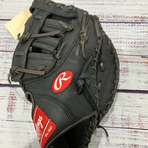 Black Rawlings Premium Series LH First Base Baseball Glove 12.5" (Used)