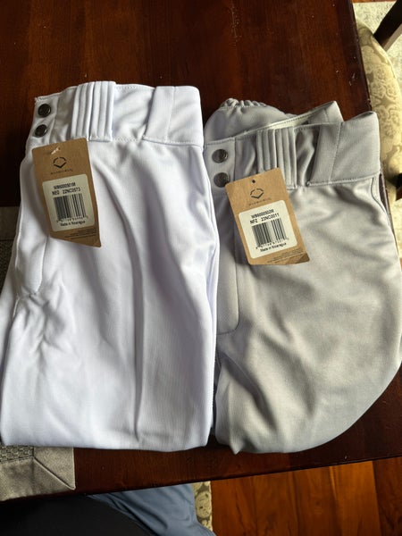 White Unisex Medium Youth EvoShield Salute Relax Game Pants (New)