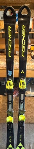 Fischer RC4 WC SL 158 cm Racing Skis With Bindings Max Din 17 (Used)