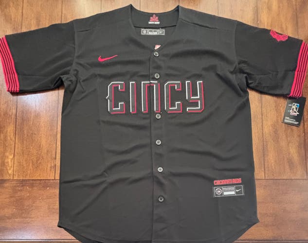 Cincinnati Reds Elly De La Cruz #44 Black Jersey All Stitched Adult Medium NWT