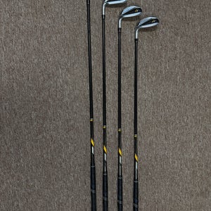 Men's 2012 TaylorMade Rocketbladez Left Hand Iron Set Regular Flex 4 Pieces Graphite Shaft (Used)