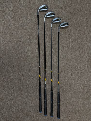 Men's 2012 TaylorMade Rocketbladez Left Hand Iron Set Regular Flex 4 Pieces Graphite Shaft (Used)