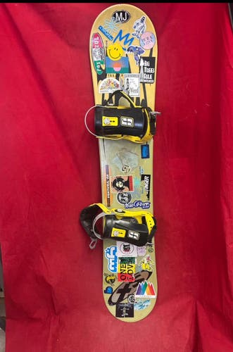 Snowboard: Liquid Snowboard All Mountain With Bindings Medium Flex Directional 145 cm (Used)