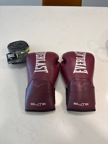 Everlast Maroon Boxing Gloves