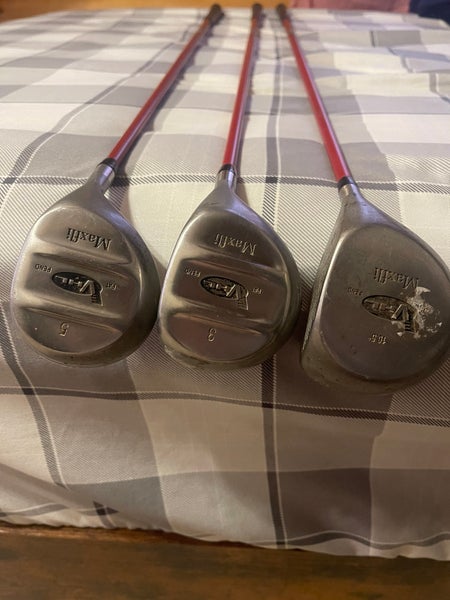 Maxfli VHL Right Handed Fairway Wood Stiff Flex 3 Wood, 5 Wood, and 1 Wood set (Used)
