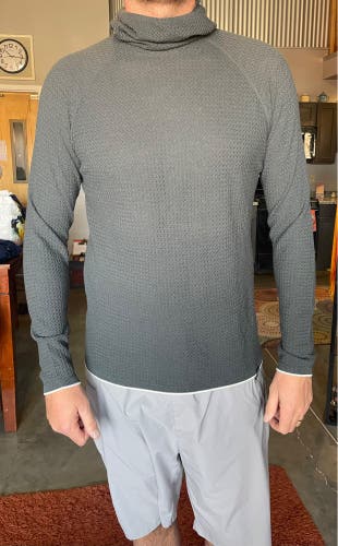 Gray XXL Men's Patagonia Moreno knitted wool long sleeve shirt with hood (New)