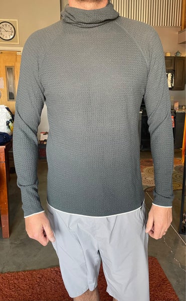 Gray XXL Men's Patagonia Moreno knitted wool long sleeve shirt with hood (New)