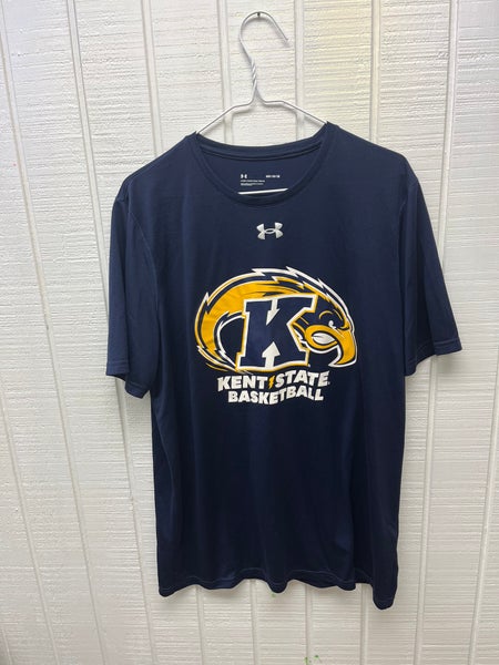 Under Armour Kent State Basketball Team Issued Men’s Medium Navy Blue Tee NCAA