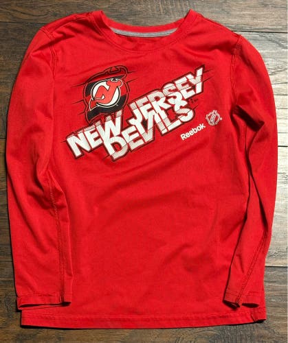 New Jersey Devils Medium Boys Reebok Performance Shirt (Used)