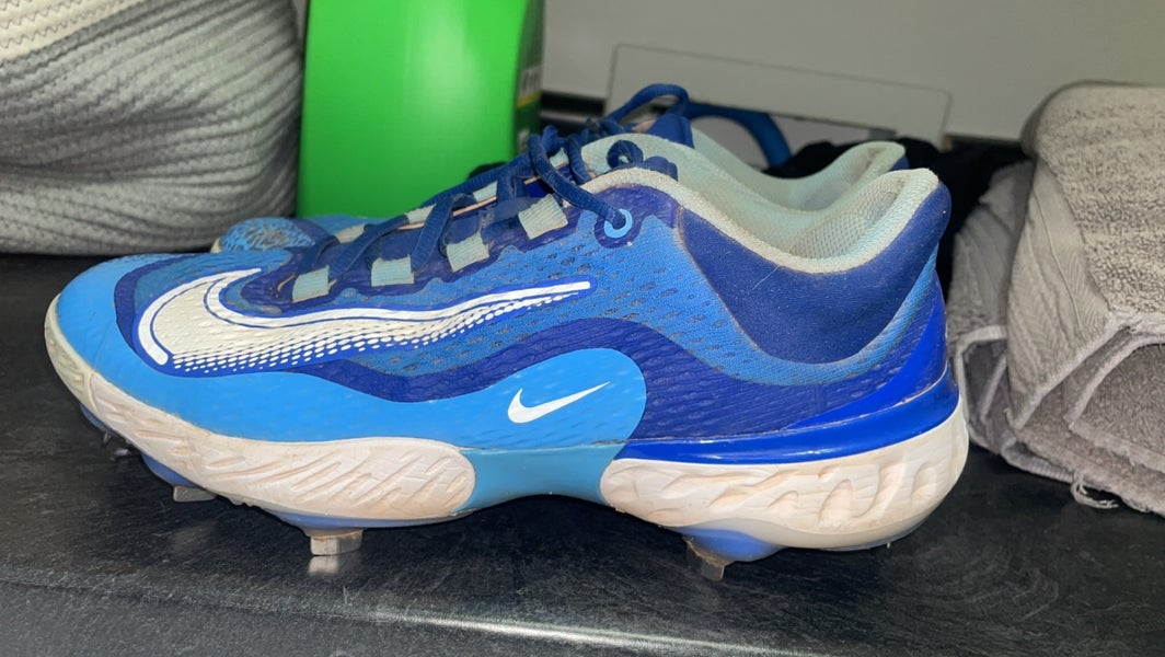 Blue Men's Size M 9.5 (W 10.5) Adult Nike Nike Alpha Huarache Elite 4 Metal (Used)