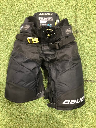 Black Junior Small Bauer Supreme Mach Hockey Pants (Used)