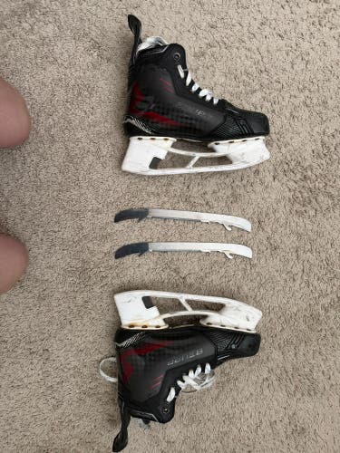 Red 2024 Bauer Supreme Shadow Hockey Skates 8 (Used)