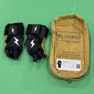 Used Youth Small Bruce Bolt Premium Pro Long Cuff Batting Gloves