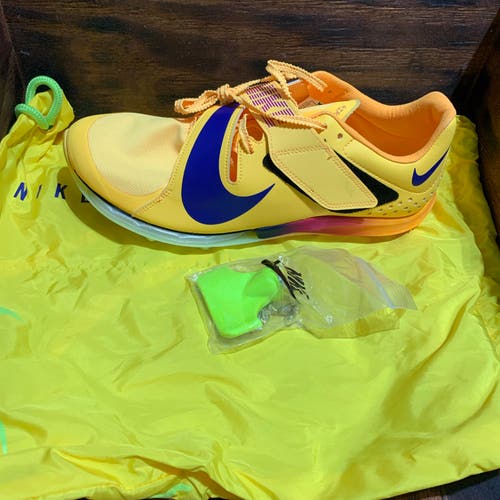 Nike Air Zoom Long Jump Elite Citron Pulse Indigo Burst Men Size 13