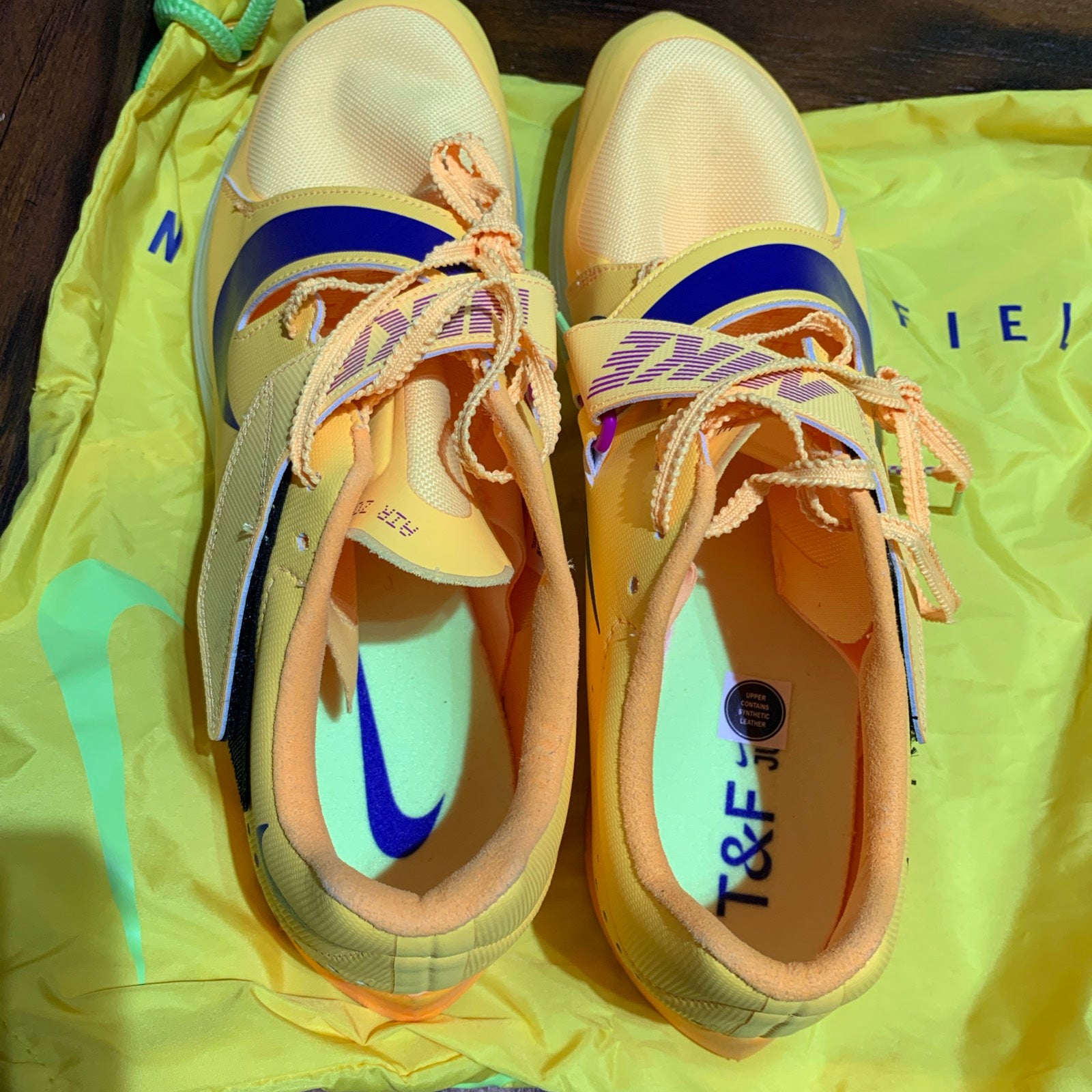 Nike Air Zoom Long Jump Elite Citron Pulse Indigo Burst Men Size 13 Nike Air Zoom Long Jump Elite Citron Pulse Indigo Burst Men  main image 4