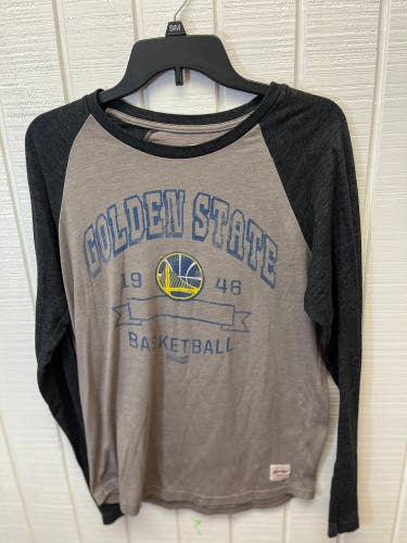 NBA Sportige Apparel Co Golden State Warriors Long Sleeve Graphic Print Tee Sz Small