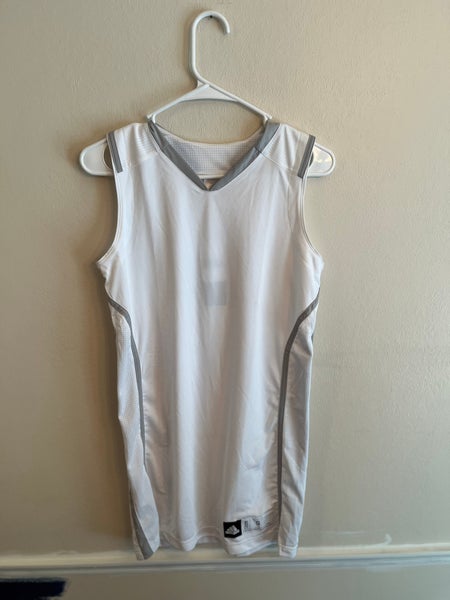 Adidas Women’s Team Performance Tank Top/Jersey White/Grey Sz Small NWT