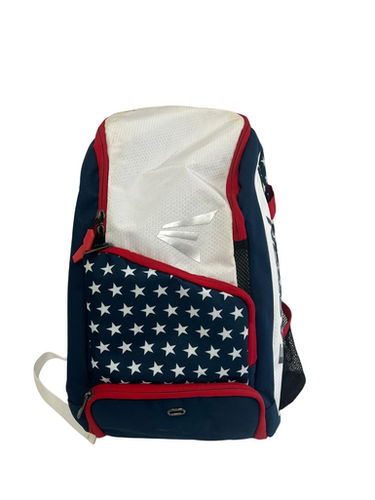 Used Easton BACKPACK RED/WHT/NVY BB/SB Player Backpack White/Red/Navy 11692-S000145955