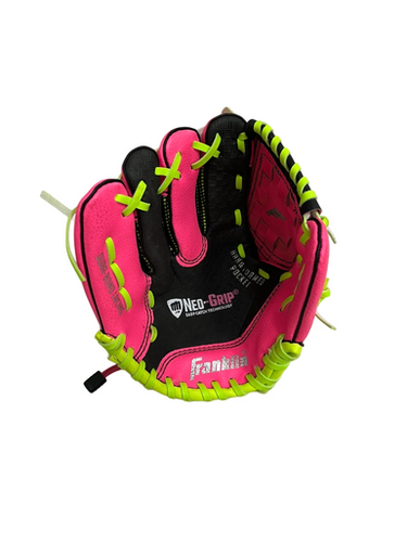 Used Franklin 22852L BB/SB Glove T-ball Pink And Black 9" 11692-S000147006