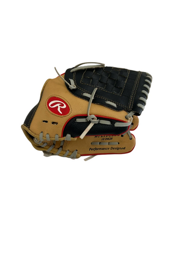 Used Rawlings WPL10CBSG BB/SB Glove RH Throw Black And Tan 10" 11692-S000147063