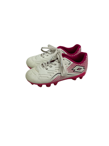 Used Lotto ROMA 700 Soccer Cleats White And Pink Youth 10.0 11692-S000147266