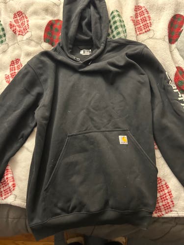 Black Carhartt Men's Large Sweatshirt (Used)