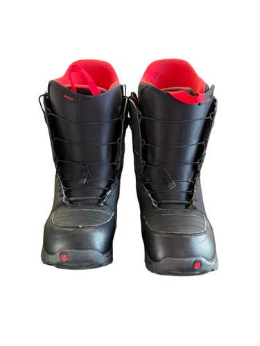 Used Burton Moto Mens Snowboard Boots Black Senior 11 10299-S000307443